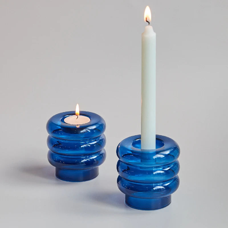 CANDLE WAVY GLASS